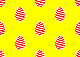 Easter yellow background with eggs.
