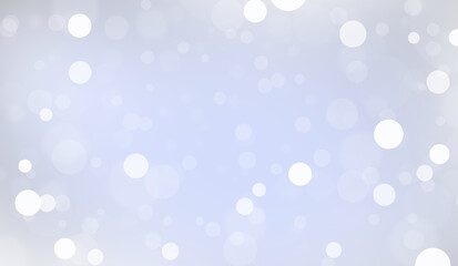 Abstract white bokeh on blue background, background design in sky blue color, sparkles and shimmery background in the shape of a circle.
