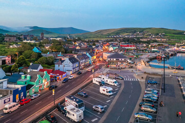 Dingle Ireland aerial amazing scenery view old Irish landmark traditional town 