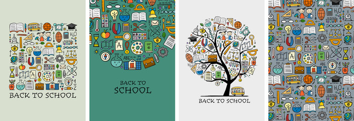 Back to School. Banner Design with place for text - 425549233