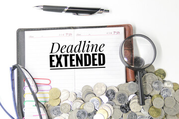 the deadline concept is terminated. Selective focus.