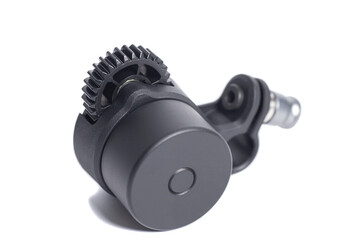 Focus motor for camera isolated on white background