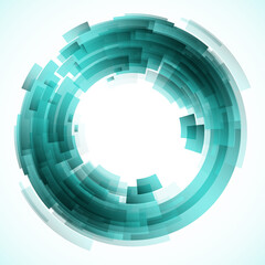 Geometric frame from circles, vector abstract background, wallpaper