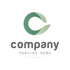Abstract vector letter С graphic green logo business company,eco bio technology modern icon,isolated nature sign,symbol organic beauty cosmetic,vegetarian food,health and care product.Design template