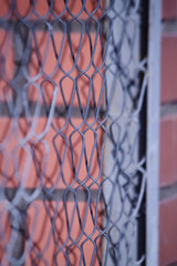 vandal-proof armor mesh on the window of the house