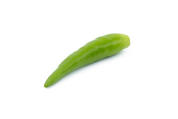 Green chili isolated on white background