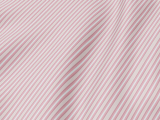 3D rendering. Rippled cloth. Pink striped wave background