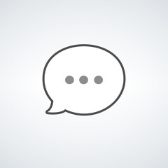 Speech bubble. talk communication speech bubbles. Dialog elements. Conversation and tech support icon. Stock Vector illustration isolated on white background.