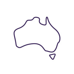 Australia covid variant RGB color icon. Corona virus mutation for spreading faster around worlds. Fighting dangerous disease pandemia. Isolated vector illustration © bsd studio