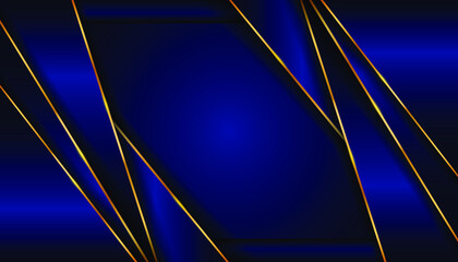 Luxury dark blue abstract with golden lines Modern vector illustration background concept