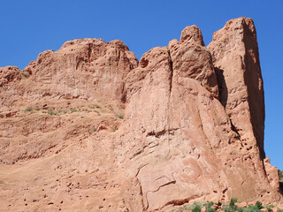 Fototapeta premium Red Geological formations in the desert sunshine