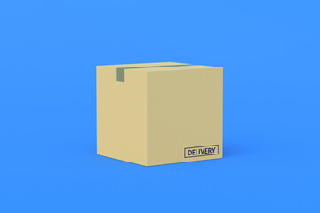Cardboard boxes. Freight transportation and logistic. Import, export of goods. Storage of cargo. International trade. Wholesale purchase, sale. Delivery company. 3d rendering