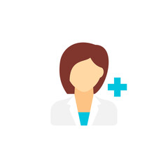 Doctor Consultation Icon. Flat Design. Isolated.