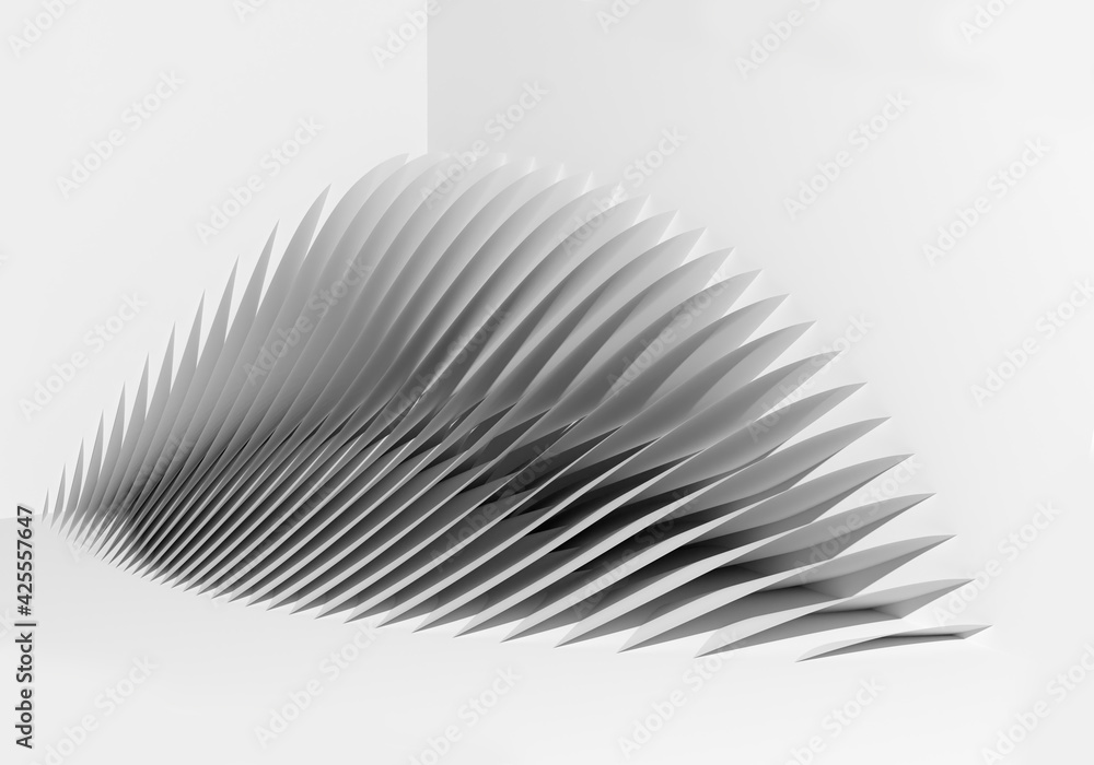 Poster three-dimensional abstract background. abstract white background with geometric elements. white back