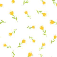 Seamless pattern in minimalists style. Floral decorative background.