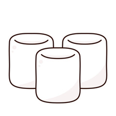 Marshmallow vector. wallpaper. symbol. sign. logo design. Marshmallow on white background.