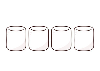 Marshmallow vector. wallpaper. symbol. sign. logo design. Marshmallow on white background.