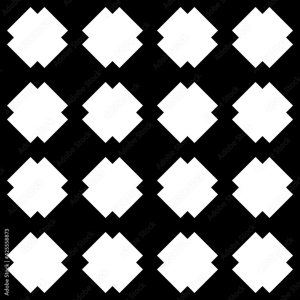 Aufkleber white diagonal fat crosses pattern. vector same shapes.