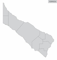 Fototapeta premium Formosa province administrative map