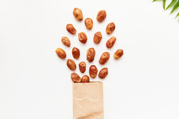 Splash of dates: healthy nutrition concept