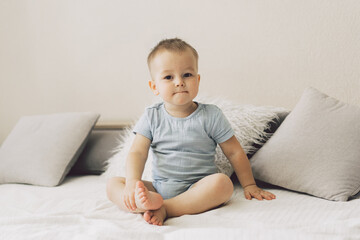Fototapeta premium Happy little Boy. Portrait of a cute little boy