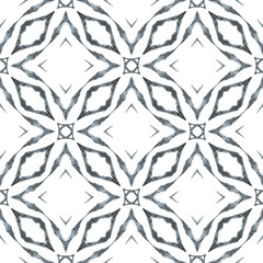 Fototapeta premium Oriental arabesque hand drawn border. Black and