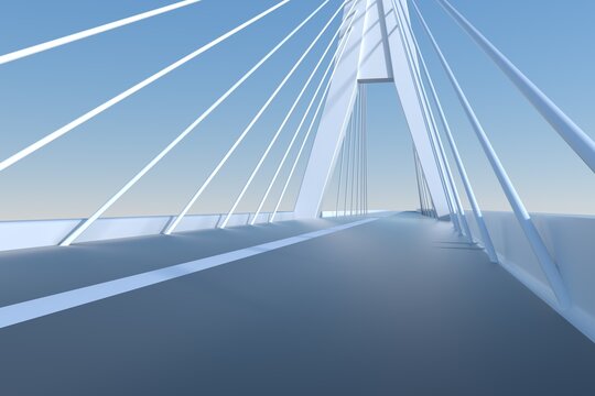 3D rendering big cross-sea bridge