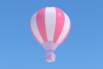 Fototapeta premium 3D rendering hot air balloon