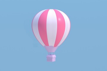 3D rendering hot air balloon
