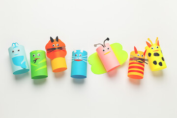 Paper animals from the zoo. Children's creativity, homemade toys at your leisure.