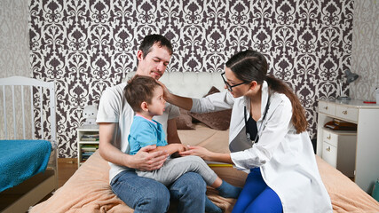 the child has a fever, a doctor's visit at home
