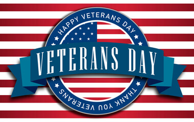 Veterans Day. Veterans Day banner with beautiful text