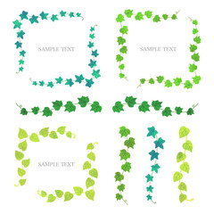 南国の葉 フレーム イラスト素材 Vector Eps Wall Mural Honoka