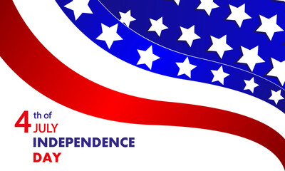 Creative usa flag for 4th of july independence day, vector art illustration.