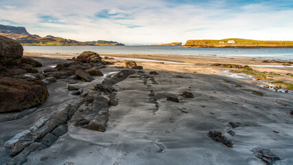 Staffin Bay on Isle of Skye 