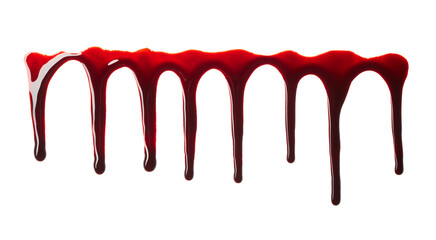 Flowing blood isolated on white background