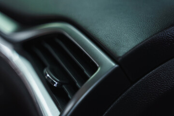 Obraz premium Details of interior of black car
