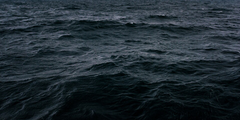 Dark blue sea water surface, Deep ocean and danger