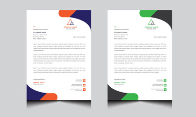 letterhead design corporate letterhead with unique concept 