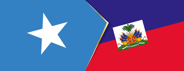Somalia and Haiti flags, two vector flags.