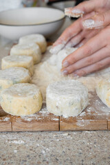 homemade potato patties with cheese