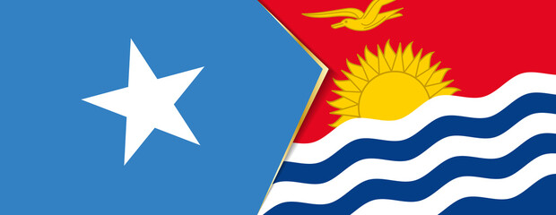 Somalia and Kiribati flags, two vector flags.