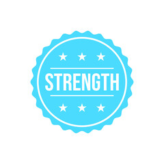 Strength Text Badge Icon Design Vector