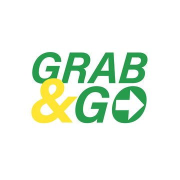 Grab and Go Symbol. Clipart image isolated on white background