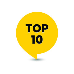 Top ten text icon label speech design vector