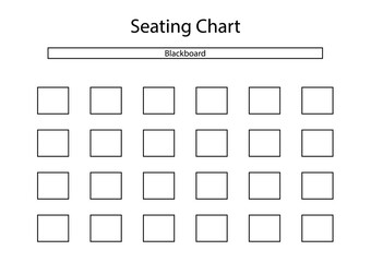 Table Seating Chart template. Clipart image