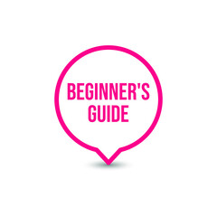Beginner's Guide Speech Icon Design Vector