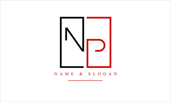 PN, NP, P, N abstract letters logo monogram