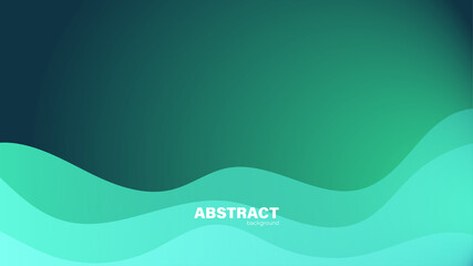 Abstract green fluid shape modern background with copy space, vector.