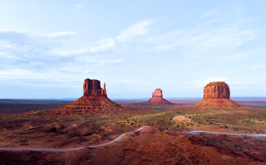 Obraz na płótnie Canvas Monument Valley Navajo Park, Utah USA during daytime